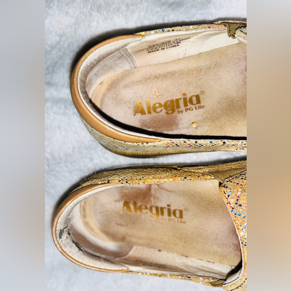 ALEGRIA Keli Clogs Ric Rack Tan Sz 37 (7.5) - Picture 5 of 10